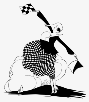 This Free Icons Png Design Of Lady With Flags #3113982