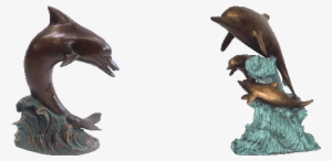 Dolphin Fountain - Dolphin Sculpture Png #3114119