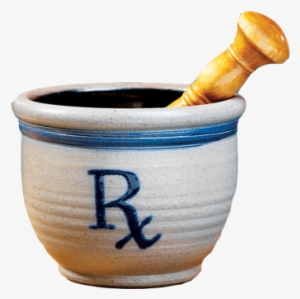 Salt Glazed Mortar And Pestle - Salt Glazed Mortar With Wood Pestle #3114962