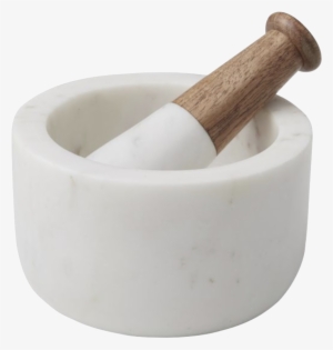 Marble Mortar & Pestle - Academy - Eliot Marble And Mango Wood Mortar #3115261