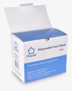 125ct Box Premium Disposable Face Mask 3-ply Earloop - Disposable Face Mask #3115502