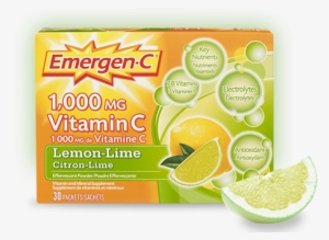 Emergen-c Lemon Lime - Emergen-c Vitamin C 1000mg Lemon-lime 30 Packets #3115964