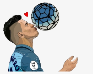 Here Are Some Fabulous Football Illustrations Featuring - Sergio Aguero Caricature #3116730