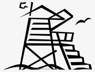 Lifeguard Tower Royalty Free Vector Clip Art Illustration - Lifeguard Tower Vector Png #3117923