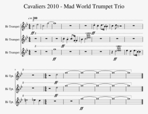 Mad World Trumpet Trio Sheet Music 1 Of 1 Pages - Drum Corps Trumpet Solos #3118328