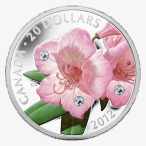 Canada 2012 20$ Rhododendron Crystal Dew Drop Proof - 2012 Fine Silver 20 Dollar Coin - Rhododendron #3120292