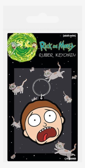 Rick & Morty Rubber Keychain Morty Terrified Face 6 #3121663