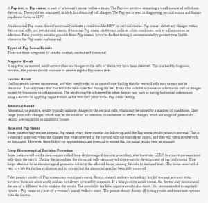 A Pap Test, Or Pap Smear, Is Part Of A Woman's Annual - Diagnosis Abnormal Pap Smear #3122337