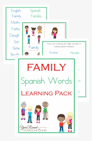 Spanish Family Words, Spanish Family, Spanish Words - Easy Spanish Words Clipart #3122528
