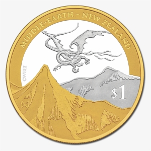 The Desolation Of Smaug Silver Coin With Gold Plating - Silver Coin #3123961