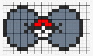 Pokeball Bow Perler Bead Pattern / Bead Sprite - Perler Bead Bow Patterns #3124100