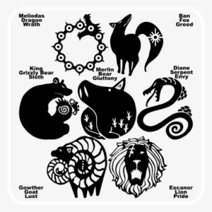 Seven Deadly Sins Anime Symbols - 7 Deadly Sins And Symbols - Free