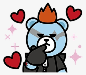 Krunk Yg Ygent Kpop Bear Stickers Png - Big Bang スタンプ #3125054