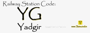 Yadgir Station Code - Ad Maiorem Dei Gloriam #3125907