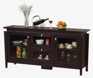 Furniture Of America Kate Transitional 60" Tv Stand - Black Modern Dresser #3127252