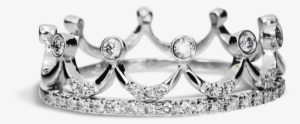 King Or Queen White Gold Diamond Ring - Ring #3128354