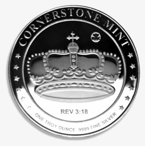 The Crown Represents The King Of Kings, Jesus Christ - Silver 1 Oz Cornerstone Crown Round #3128575
