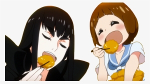 Ryuko Matoi Screencaps - Weiss Schwarz Mako Eating Croquettes Klk S27-e010 U #3128637