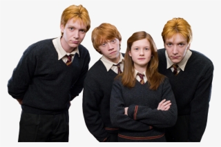 Transparent Fred, Ginny, George, And Ron - Fred And George Weasley #3129469