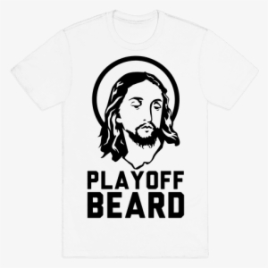 Jesus Playoff Beard Mens T-shirt - Mens Halloween T Shirt #3131156