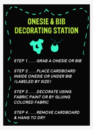 90's Baby Shower Table Signs - Bib Decorating Station Sign #3131660