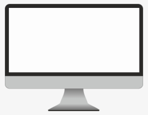 Computer Monitor With Blank Screen - Computador Iphone Em Png #3131697