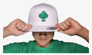 White Trucker Hat Featuring Green Classic Ibp Logo - Ibp Hat #3131829
