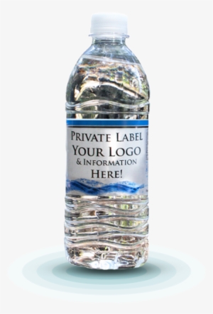 Private Label Current - Water Bottle With White Label Png #3132064