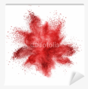 Red Powder Explosion Isolated On White Wall Mural • - Blue Dust Explosion Png #3132178
