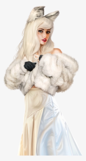 Pin Up Art, Rubrics, Iris, Fur Coat, Tube, Women's, - Fur Clothing #3132710