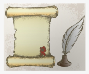 Parchment Scroll And Feather - Estilo Pergamino #3132954