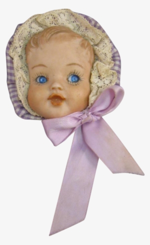 Baby Doll Face Pin Porcelain Bisque Vintage Doll Png - Doll #3134404