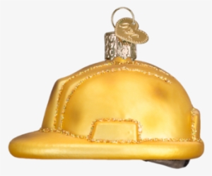 Old World Christmas Construction Helmet Glass Blown #3134681