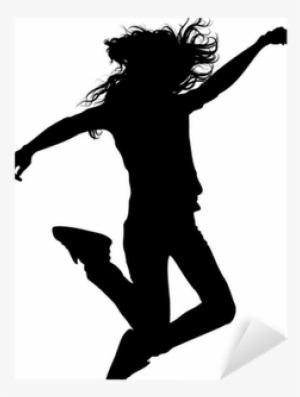 Girl Jumping Silhouette Png - Teen Girl Silhouette Png #3135256