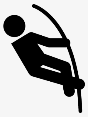 Jumping Silhouette Vector - Deportes Individuales En Silueta #3135376