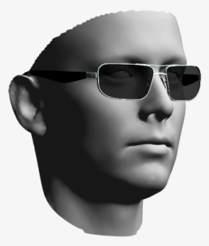 Face Model And 3d Model Of Sunglasses - Sunglasses #3135405