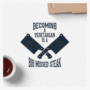 Becoming A Vegetarian Is A Big Missed Steak Vintage - Tomahawk Steak Vector #3136495