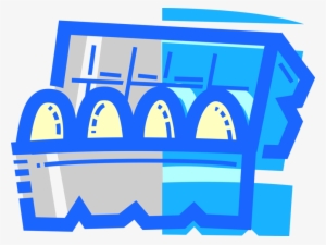 Vector Illustration Of Half Dozen Chicken Hen Eggs - Egg Carton Clip Art #3137045