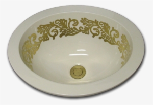 Hu 48 500 Acanthus Scroll Roman Gold - Bathroom Sink #3137802