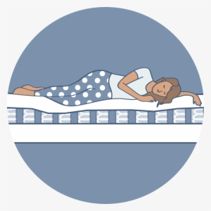 Illustration Of A Person Sleeping On A Pocket Coil - Mattress Coil #3139562