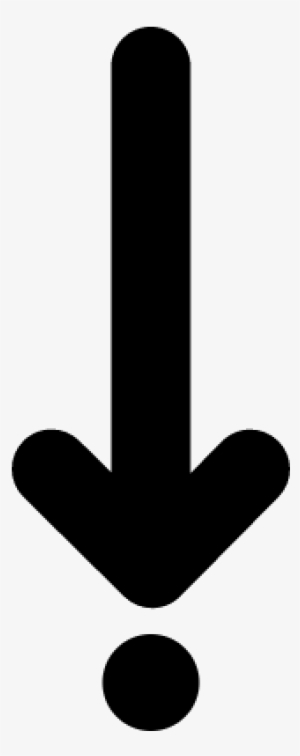 Down Straight Arrow Pointing To A Dot Vector - Icon #3141591 Down Straight Arrow Pointing To A Dot Vector - Icon #3141591