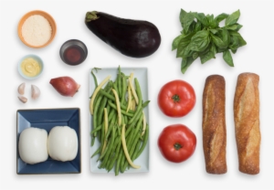 Eggplant French Bread Pizzas With Fresh Mozzarella - Bean Salad #3142234