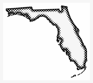 A Map Of Florida With Dots Reversed Out Of A Black - Florida Trump #3145023