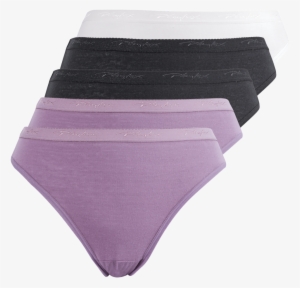 5 Pack Plain Hi Cut Panty - Panties #3145153