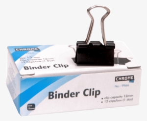 Chrome Binder Clip 15mm (12pc Box Of 12) #3145639