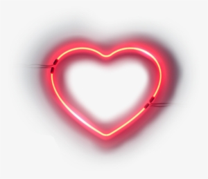 Heart Coração Neon @lucianoballack - White Heart Neon Png - Free ...