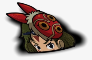Princess Mononoke Peeker Sticker - Sticker #3146495