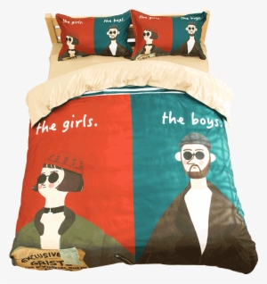 Love Uncle Stitching He And She Couple Bedding - Bed Sheet #3147106