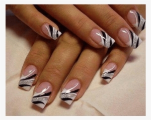 Manicure Basic Nail Care Includes Soaking, Cleaning, - Black And White Wedding Nail Designs #3147684