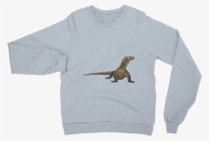 Komodo-dragon Print Unisex California Fleece Raglan - American Apparel 5454w Unisex California Fleece Raglan #3147851